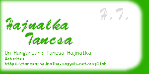 hajnalka tancsa business card